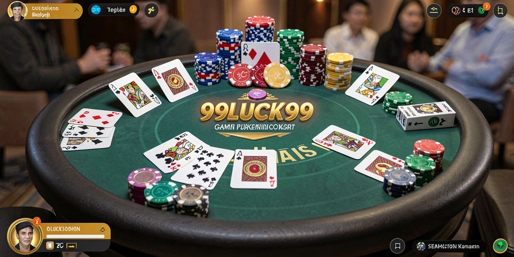 Screenshot gameplay <strong>99LUCK99</strong> yang menampilkan momen mendebarkan saat bermain <strong>Poker</strong>.
