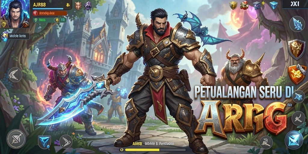 Tampilan gameplay seru di dunia petualangan AJR88.