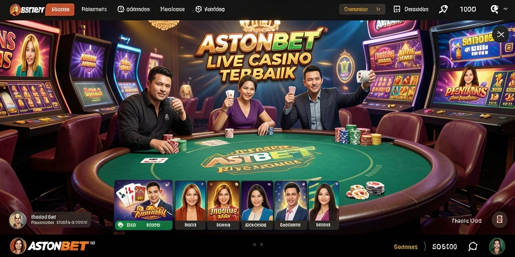 Tampilan gameplay Live Casino yang mengesankan dan interaktif di ASTONBET.