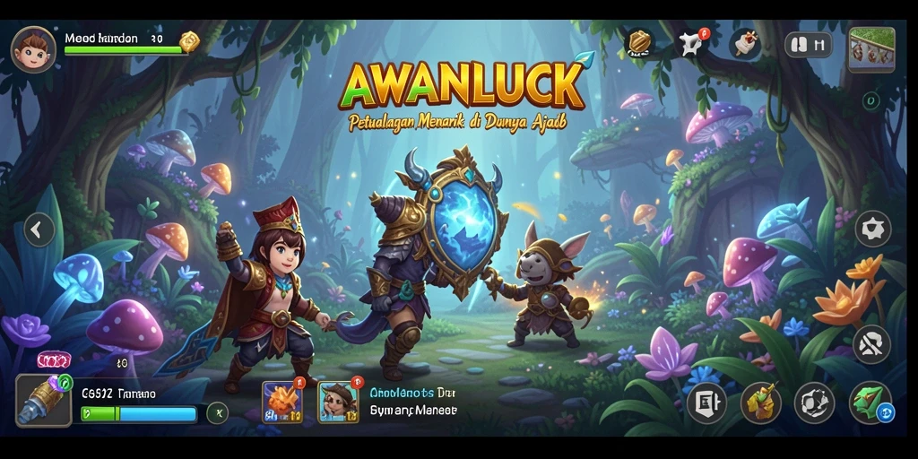 Tampilan screenshot gameplay AWANLUCK yang memukau dan penuh petualangan.