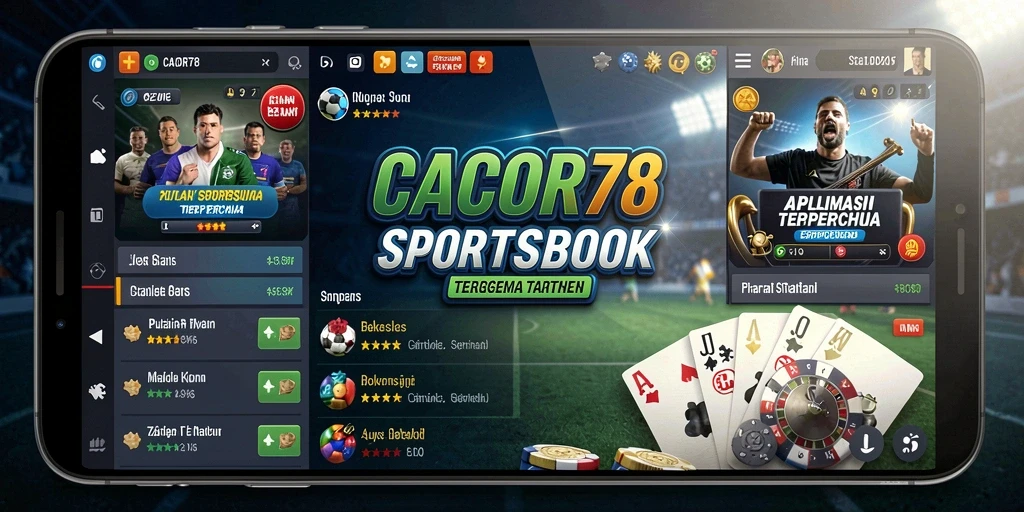 Screenshot utama CACOR78 menampilkan fitur taruhan live.