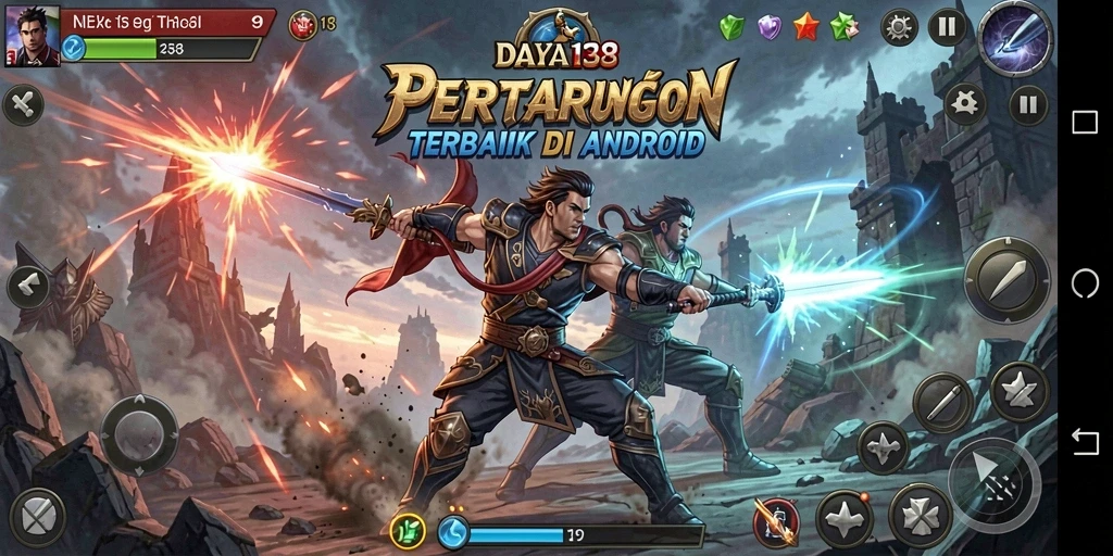 Tampilan aksi seru dalam pertarungan game Fighting DAYA138.