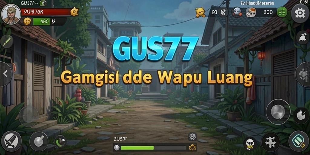 Tampilan gameplay GUS77 yang menampilkan karakter dan pengumpulan sumber daya.