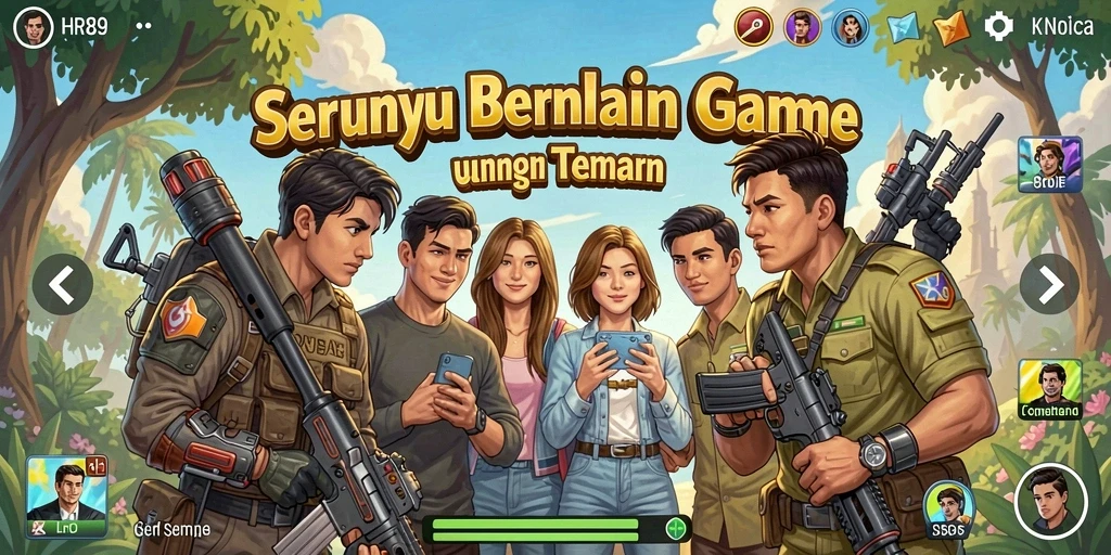 Tampilan gameplay utama HR89 yang menarik dan penuh warna.
