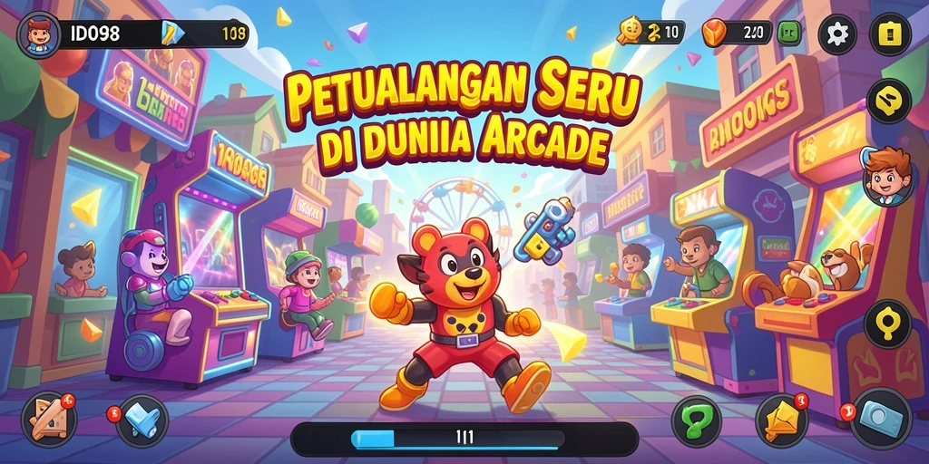 Screenshot ID098 menampilkan aksi seru gameplay Arcade yang mendebarkan.