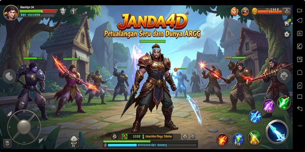 Tampilan gameplay ARPG JANDA4D yang seru dan mendebarkan.