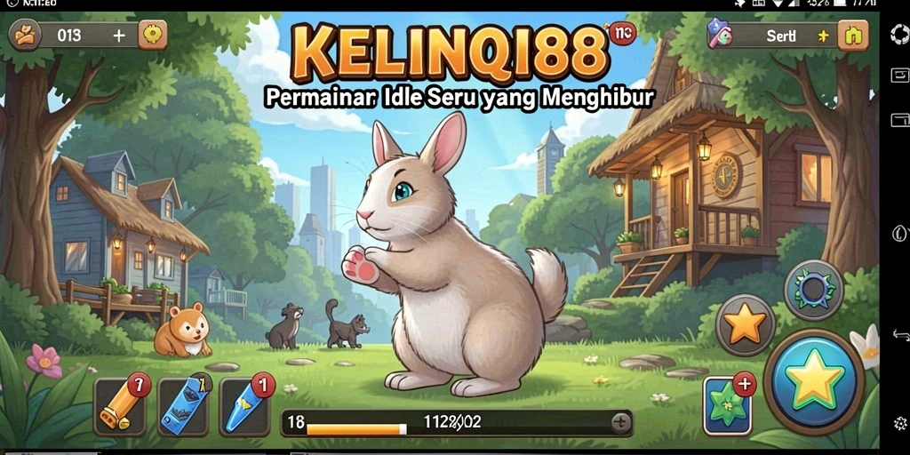Screenshot gameplay KELINCI88 dengan kelinci yang sedang beraksi.