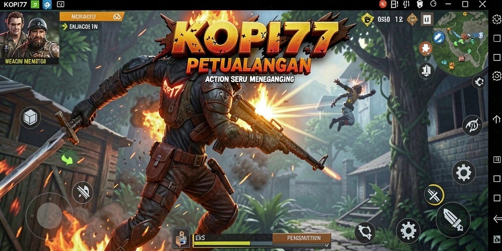 Tampilan gameplay KOPI77 yang menegangkan dan penuh aksi.