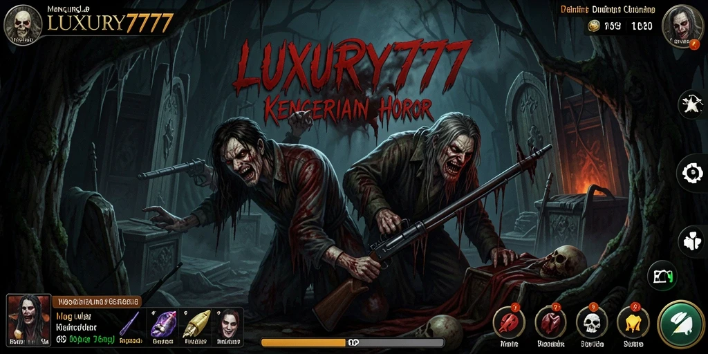 Tampilan gameplay menegangkan di <strong>LUXURY777</strong>, penuh dengan kengerian.