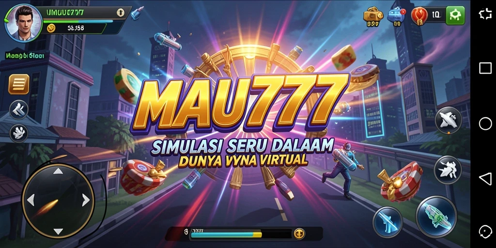 Screenshot MAU777 menunjukkan gameplay simulasi yang interaktif dan menarik.