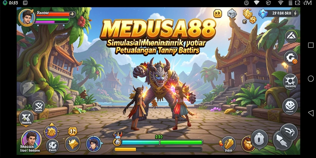 Tampilan gameplay menarik dengan karakter dan grafis yang fantastis.