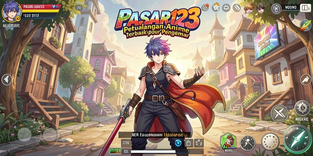 Tampilan gameplay menarik dengan karakter Anime yang unik.