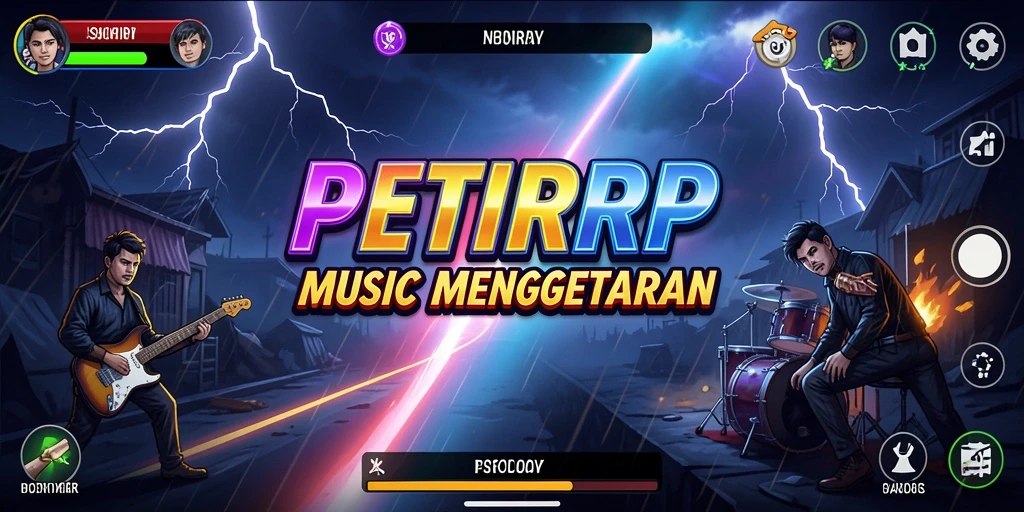 Gameplay seru dengan irama musik yang menggugah semangat.