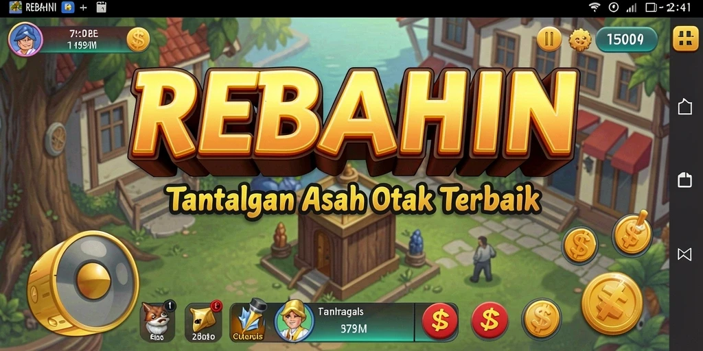 Screenshot gameplay REBAHIN menunjukkan teka-teki menarik yang harus diselesaikan.
