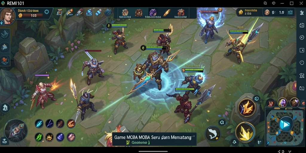 Tangkapan layar gameplay REMI101 yang intens dan penuh aksi.