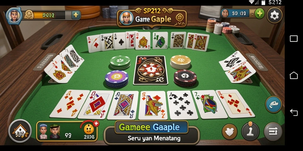 Tampilan screenshot gameplay Gaple yang seru di SP212.