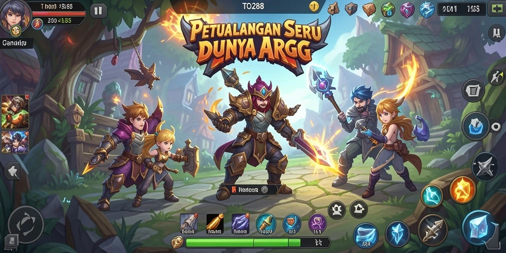 Screenshot TO288 menampilkan pertarungan seru dalam gameplay ARPG.