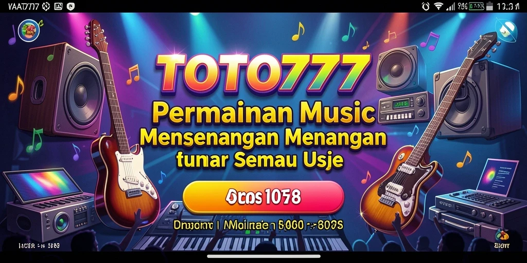 Screenshot gameplay TOTO777 dengan berbagai pilihan lagu dan mode permainan.