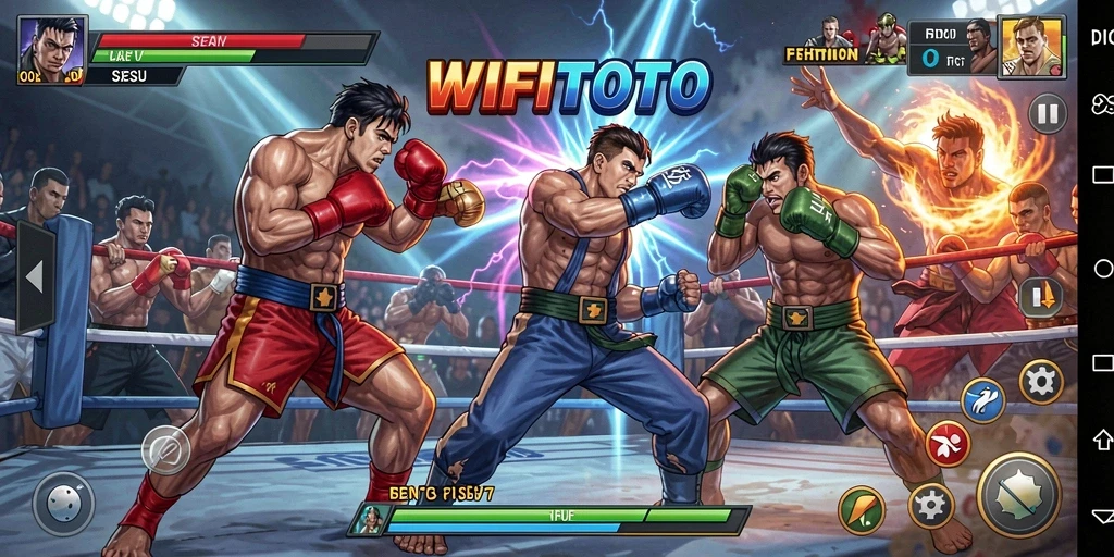 Screenshot gameplay WIFITOTO menampilkan aksi pertarungan yang mendebarkan.